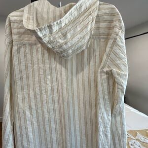 Daily Paper Beige and White Striped Top